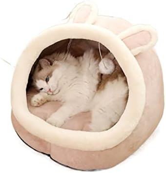 חתול מיטת חתול וילה בית להסרה כרית אוהל סגור מיטה לחיות מחמד ציוד לחיות מחמד )