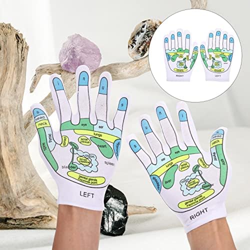 1 זוג של יד לעיסוי כפפות לשימוש חוזר אקופרסורה רפלקסולוגיה כפפות מקצועי יד נקודת עיסוי כפפות נקודת לחץ עיסוי כלי נקודת
