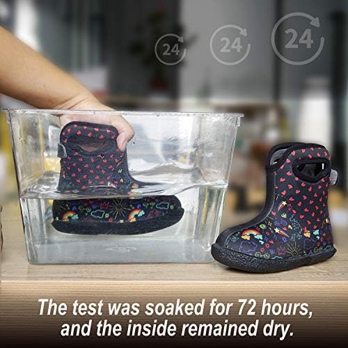 מגפי תינוקות McIKCC, מגפי גשם אטומים למים מתכווננים קלים מתכווננים מגפיים חיצוניים מולטי -צבעים לתינוק,