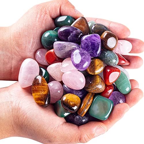 Tigeyye 1lb מגוון אבנים מפוצלות וגבישים בכמויות