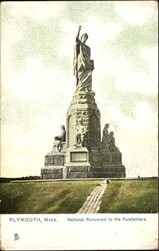 אנדרטה לאומית לאבות אבות פלימות ', מסצ'וסטס מ.א. גלויה עתיקה מקורית