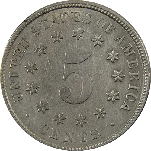 1882 SHIELD NICKEL XF EF עדין מאוד מטבע 5C SKU: I4966