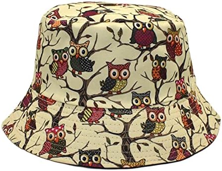 נשים גברים מקרית כותנה דלי כובע יוניסקס טרנדי הדפסת דייג כובע חוף חופשת נסיעות שמש כובעים