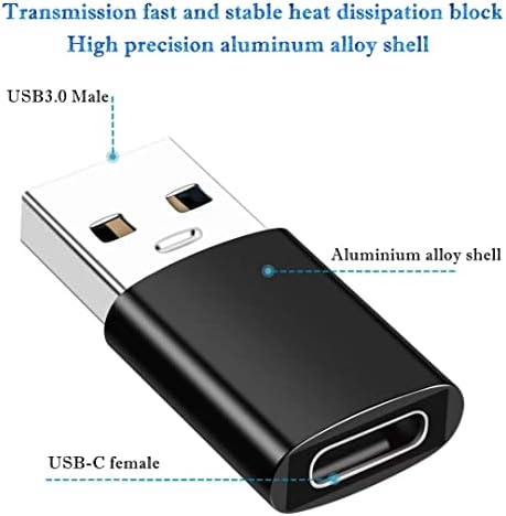 SMOZER USB C נקבה ל- USB3.0 מתאם זכר 2 חבילה, סוג C ל- USB ממיר כבל מטען, תואם לאייפון 11 12 13 14 פלוס פרו