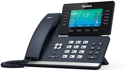 Yealink SIP-T54S IP Phone, 16 שורות. תצוגת צבע 4.3 אינץ '. USB 2.0, Ethernet Gigabit-Port-Port, 802.3AF POE, מתאם