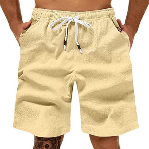 קיץ גברים כותנה אופנה מטען ספורט מכנסיים ישר רגל רופף מכנסיים קצרים חוף מכנסיים בית עם