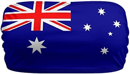 דגל של אוסטרליה צינור יבול למעלה לנשים סקסי בנדו סטרפלס חזיות חלקה ברלטים נמתח