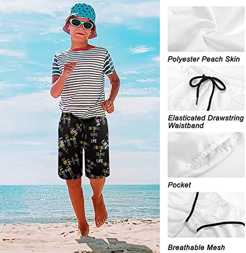 סופטבול רפש חיים בנים בגד ים עם רשת רירית מהיר יבש חוף לוח מכנסיים קצרים בגד ים לילדים