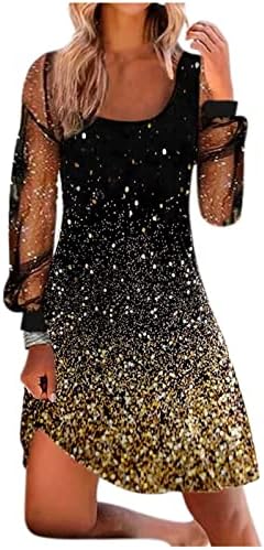 נשים של קוקטייל שמלות סקסי רשת ארוך שרוול שמלה לנשף בתוספת גודל צוואר קצר שמלת ערב המפלגה שמלת כדור שמלה
