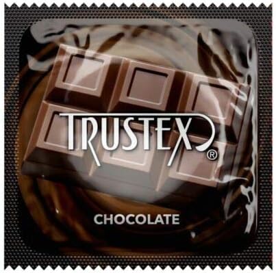 טעמים נפוליטניים של Trustex עם מארז כיס לונמקס מכסף, שוקולד, תות וניל בטעם טעם קונדומים -24 ספירת