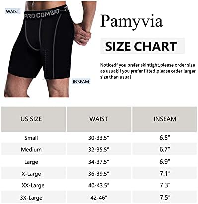 מכנסי דחיסה של Pamyvia 3 מכנסי דחיסה של Pamyvia עם כיסים אתלטי תחתוני BaseLayer לריצה, אימון, אימונים