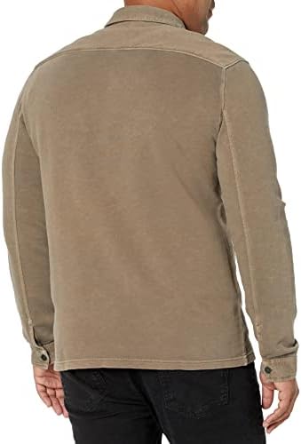 ג'ון ורוואטוס גברים מלקולם פיגמנט צבע שרוול ארוך חולצת טרי צרפתית K5875Y3