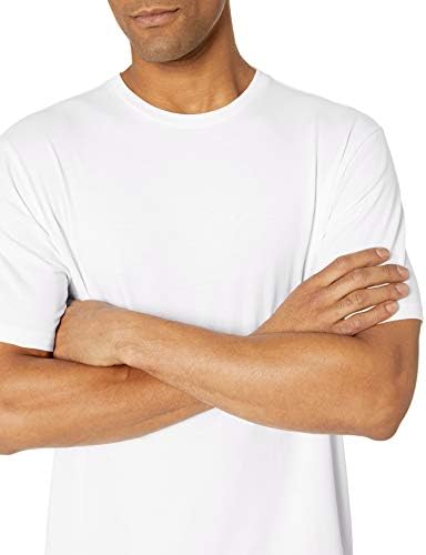 אמזון יסודות גברים של קצר שרוול צווארון עגול חולצה, חבילה של 2