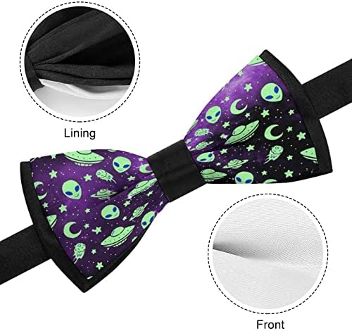 עכבישחתול גלקסי זר מצחיק עניבה מראש קשור פורמליות עניבת פרפר מתכוונן עניבת פרפר מודפס עבור גברים