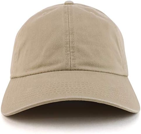 כובע בייסבול אבא אריג כותנה שטוף כתר רך גדול בגודל גדול