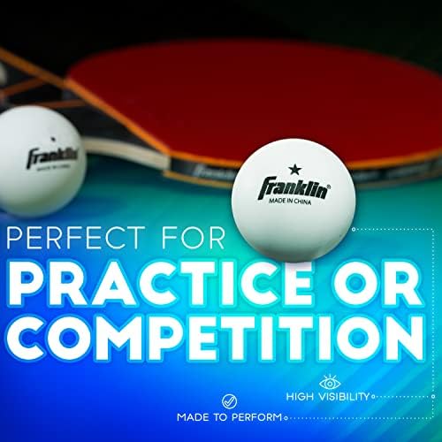 פרנקלין ספורט פינג פינג כדורי פונג - גודל רשמי + משקל לבן 40 ממ כדורי טניס שולחן - כוכבי כוכב אחד פינג פינג כדורי פונג -