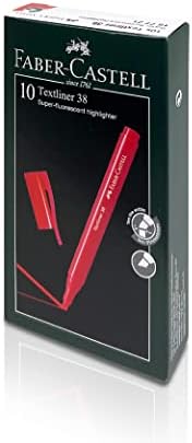 פייבר-קסטל טקסטלינר 38 סופר-פלורסנט סימון עט-סמנים, סימון צבעים שונים / איזמל עצה סימון עטים / קל משקל, עיצוב דק & מגבר;