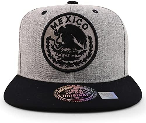 ביגוד טרנדי חנות ערים של מקסיקו לוגו עגול רקום כובע בייסבול שטוח