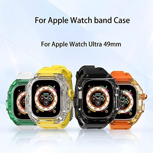 ערכת Maalya mod עבור Apple Watch Ultra 49 ממ סדרת כיסוי מגן 8 7 6 6 5 4 SE צמיד רצועת צמיד Watchband Light
