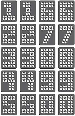 Rhinestone Genie Numbers-Block 1.25 תבנית ריינסטון מגנטית, שחור