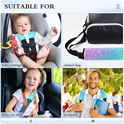 מכסה חגורת חגורת בטיחות ורוד כחול גליטר כיסוי כיסוי חגורת בטיחות רכה סופר למבוגרים לילדים רכב רצועת רצועת רצועת רצועת