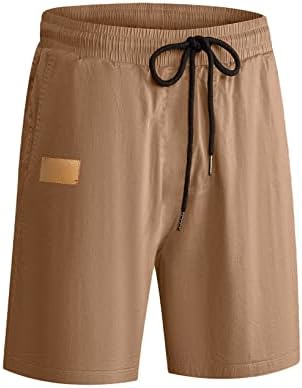 מכנסי ג 'מייר מזדמנים לגברים-שרוך כותנה קיץ חוף למתוח אריג מכנסי גולף צ' ינו עם כיסים