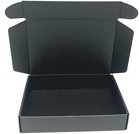 קופסת משלוח קרטון שחורה 15.7 על 11.8 על 3 אינץ ' קופסאות אחסון אריזות גלי10 מארז