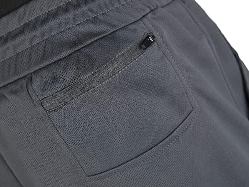 אימון 2-ב -1 בגברים של Flyfirefly מפעיל מכנסיים קצרים 7 אימוני כושר קל משקל ספורט מכנסיים קצרים