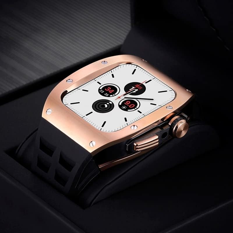 ערכת שינוי TWRQA מארז מתכת+רצועה לסדרת Apple Watch 8 7 75 ממ להקה Correa iwatch SE 6 5 4 פס 44 ממ צמיד צמיד