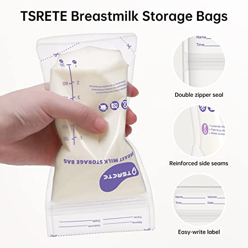 שקיות אחסון חלב אם צרטה טמפרטורת חישה 120 יחידות & משאבת חלב לביש כפול 24 ממ