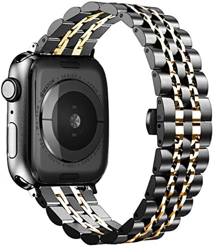 להקות Deallee תואמות IWatch 42 ממ 44 ממ 45 ממ 49 ממ, מוצק 7-נורות רצועת החלפת מתכת נירוסטה לסדרת Apple Watch 8/7/6/5/4/3/SE/Ultra