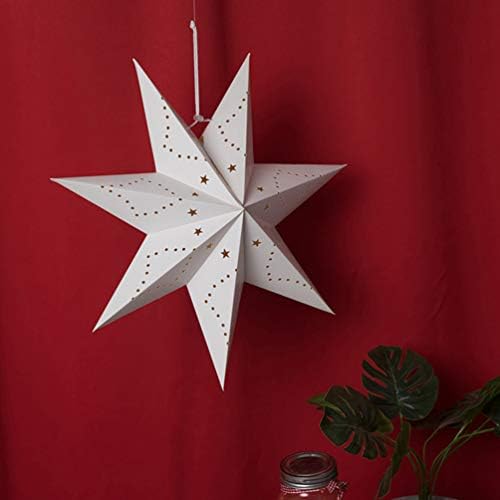 פנסי נייר של Sewroro נייר כוכב נייר פנס מלפסת חלול החוצה כוכב תלויה מלמפי חג המולד חג המולד חג המולד קישוט