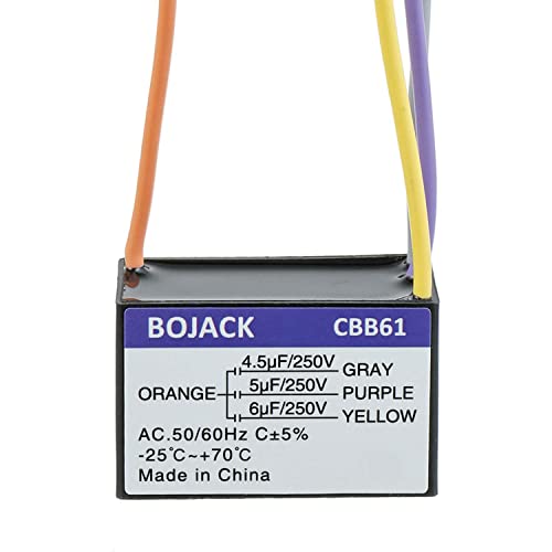 Bojack CBB61 4.5UF+5UF+6UF 250V מאוורר AC מאוורר תקרה קיבול התחלה לתואם לבריז הנמל וחוט טק 4 חדש