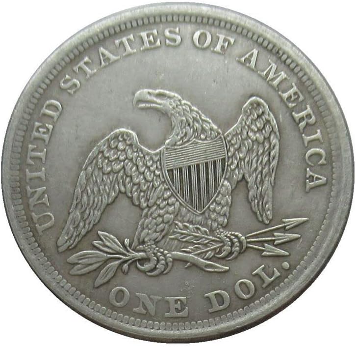 דגל 1 דולר ארהב 1844 מטבע זיכרון מעופף מצופה כסף
