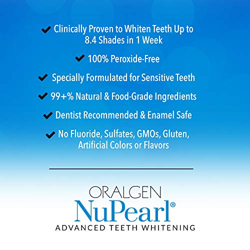 Oralgen Oralgen Nupearl 32x מערכת הלבנת שיניים מתקדמת עם עט הלבנה, שחור
