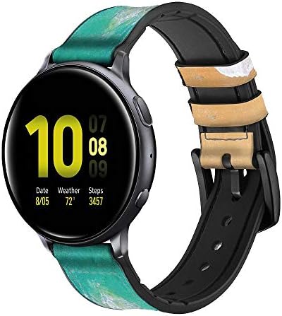 CA0588 עור חוף ים וסיליקון רצועת רצועת שעונים חכמה עבור Samsung Galaxy Watch Watch3, Gear S3 Models Gear S3 Frontier