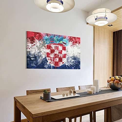 דגל של קרואטיה בד קיר אמנות תליית ציור יצירות אמנות לבית מודרני קיר קישוט מתנה
