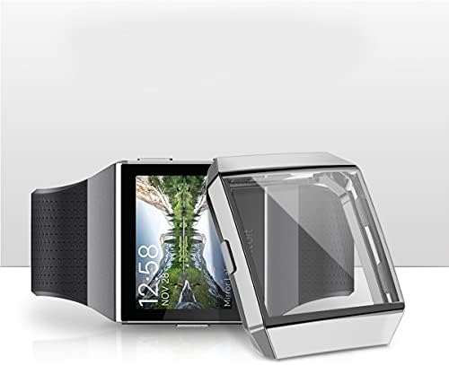 תואם למארז השעון של Fitbit Ionic Case Ultra Slim Soft TPU Cover Case Full Appart Smoct Smart Watch Frame Shell