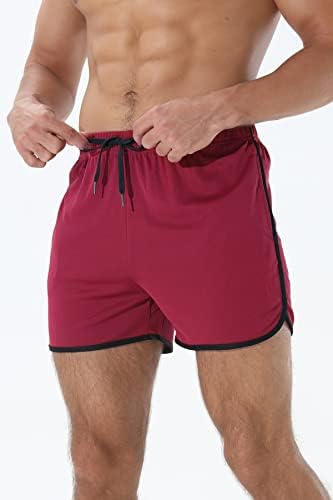 מכנסיים קצרים של Suwangi גברים קצרים 3 אינץ 'מכנסיים קצרים אתלטי יבש מהיר לגברים, נושמים מכנסי כושר פיתוח