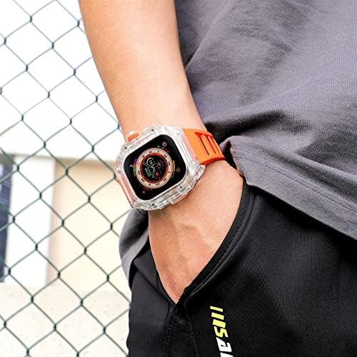 WSCEBCK עבור Apple Watch Ultra 49 ממ סדרת כיסוי מגן 8 7 6 6 5 4 SE צמיד רצועת צמיד שעון קלה חובה קלה ערכה מחוסנת