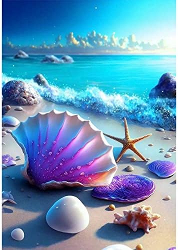 CEOVR 5D OCEAN BEACH BEACH ציור אמנות למבוגרים ， ערכות ציור יהלומים של כוכבי יהלום ， DIY מקדחה מלאה קריסטל ריינסטון אמנות