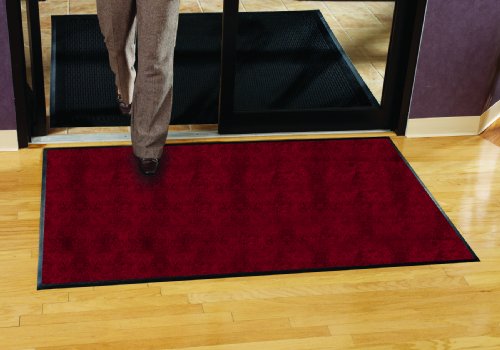 גרדיאן פלטינה סדרת מקורה מגב רצפת מחצלת, גומי עם ניילון שטיח, 4 '6', שחור