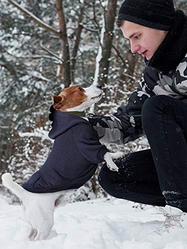 6 חתיכות קפוצ'ון כלב בגדי כלב סוודרים עם כובע, בגדי חורף מחמד סוודר קפוצ'ונים חמים לסוודר לכלבים קטנים צ'יוואווה