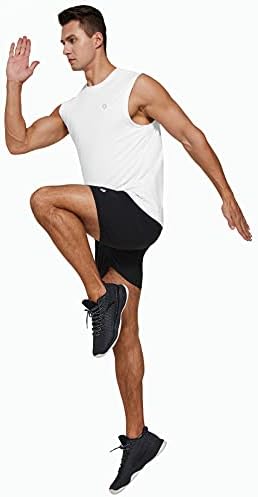 גברים של שרוולים מהיר יבש אימון גופייה-חדר כושר כושר ריצה אימון שרירים פיתוח גוף גופייה
