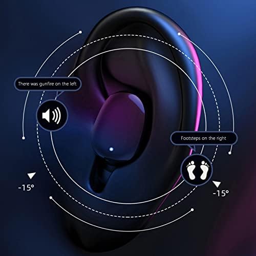 אוזניות אלחוטיות Bluetooth באוזן 5.1, עם מארז טעינה אלחוטי, מיקרופון מובנה, סטריאו פרימיום צליל חכם, טביעת