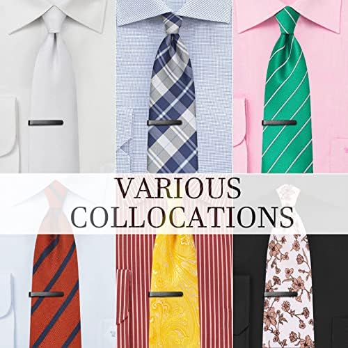 2.2/2.5 אינץ עניבת קליפים לגברים ב אריזת מתנה, עניבת בר קליפ סט לגברים רגיל עניבת או מסורתי עניבה, יום הולדת יום