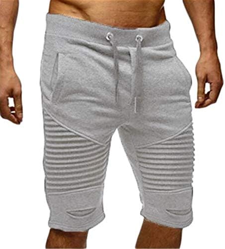 Andongnywell לגברים אימון מכנסיים קצרים הרמת משקולות מכנסיים מכנסיים אימוני פיתוח גוף עם כיס עם כיס