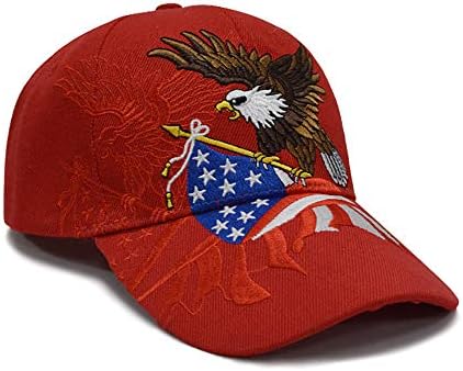 מיספון אמריקה דגל נשר בייסבול כובע כובע רקמה
