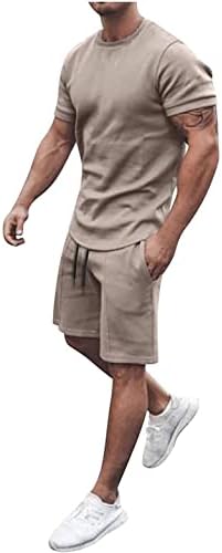 חליפות מסלול של שני חלקים לגברים של USNSM, אימונית מסלול של שני חלקים לגברים, צוואר צווארון מזדמן שרוול קצר חולצה