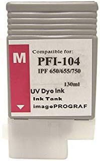מחסנית דיו תואמת צבעים תואמים החלפת Canon PFI-104-PFI-104M IPF650 IPF600 IPF655 IPF750 IPF750MFP IPF760 IPF760MFP